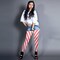Candy Cane Striped Tights – Red and White Diagonally Striped Nylon Stretch Pantyhose Stocking Accessories for Every Day Attire and Costumes for Teens and Children's